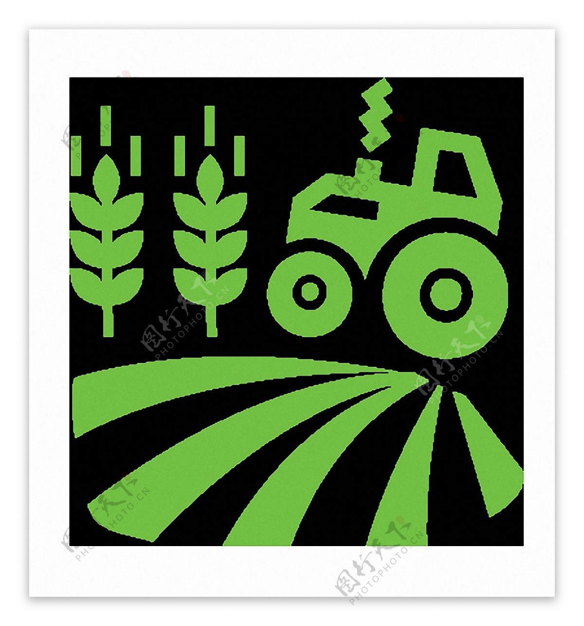 农场拖拉机图标免抠png透明素材
