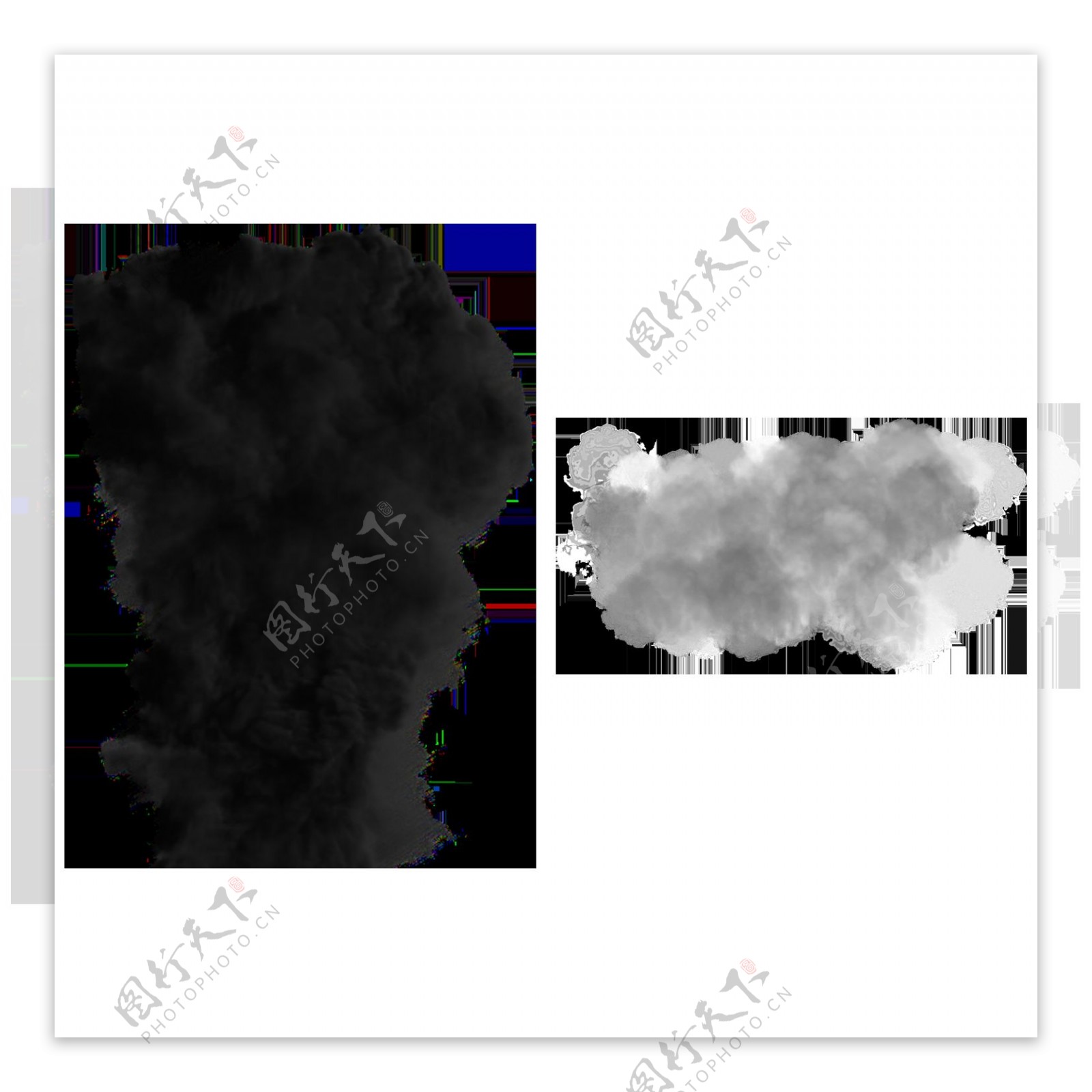 黑色大烟雾免抠png透明图层素材