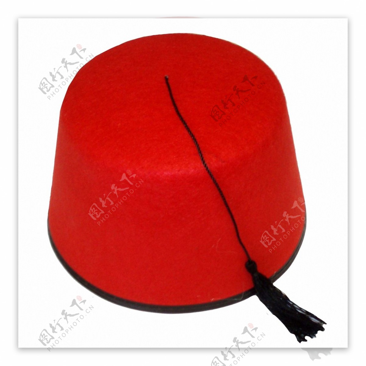 红色圆台体帽子免抠png透明素材