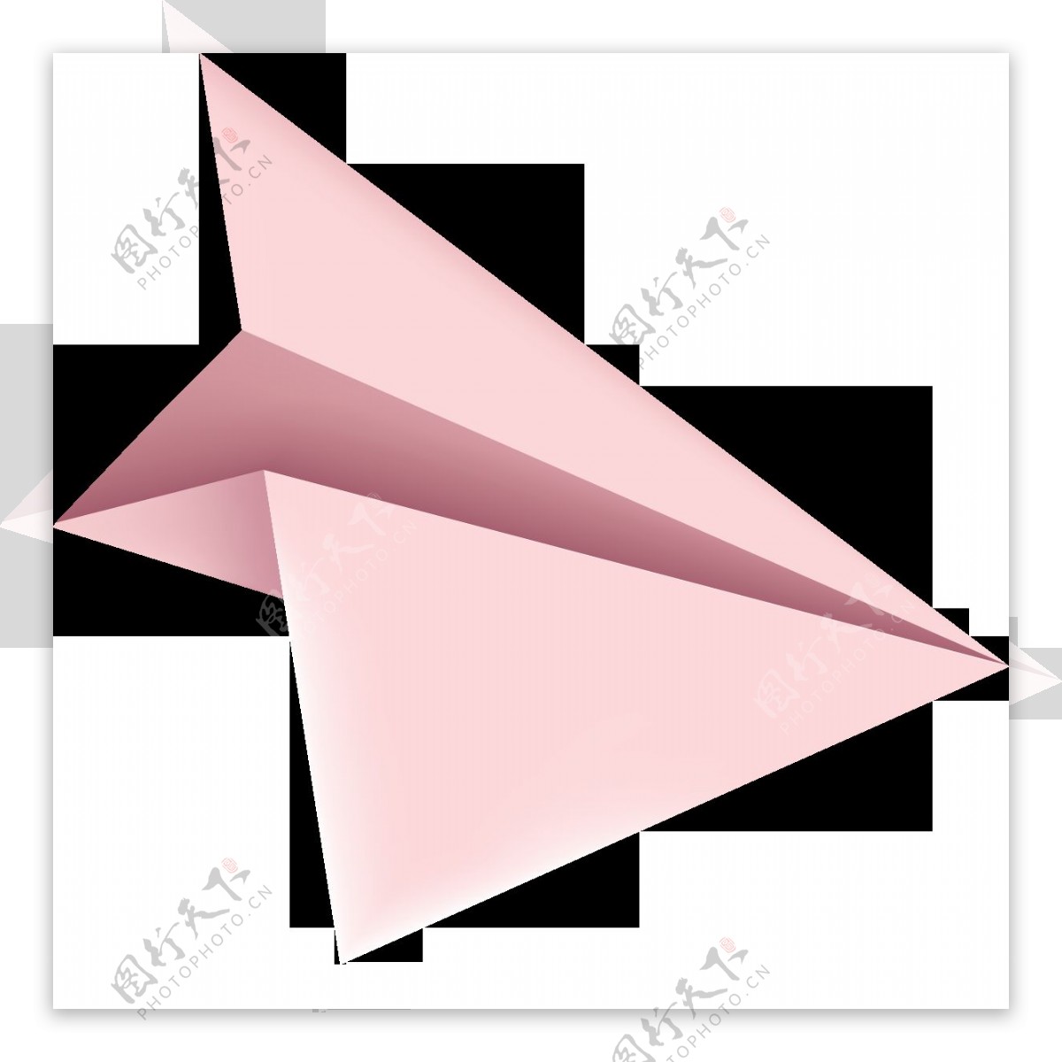 粉色纸张飞机元素