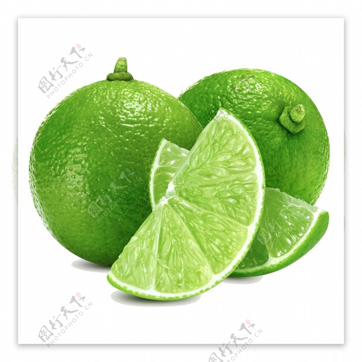 新鲜绿色柠檬元素