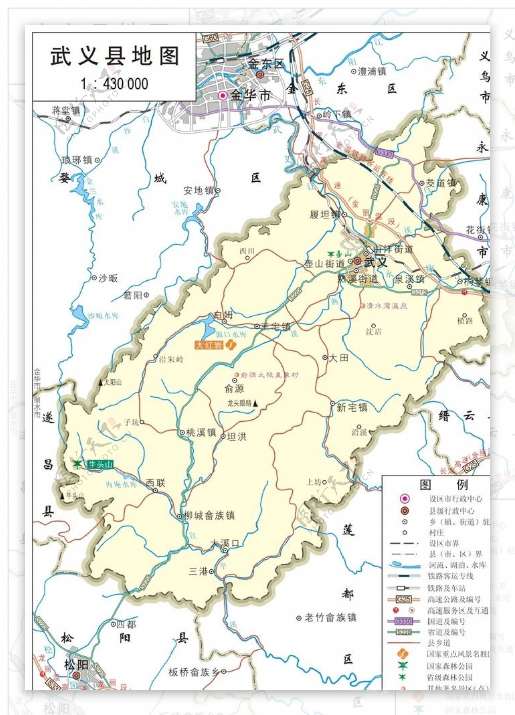 浙江金华市武义县标准地图32k图片素材 编号28956921 图行天下