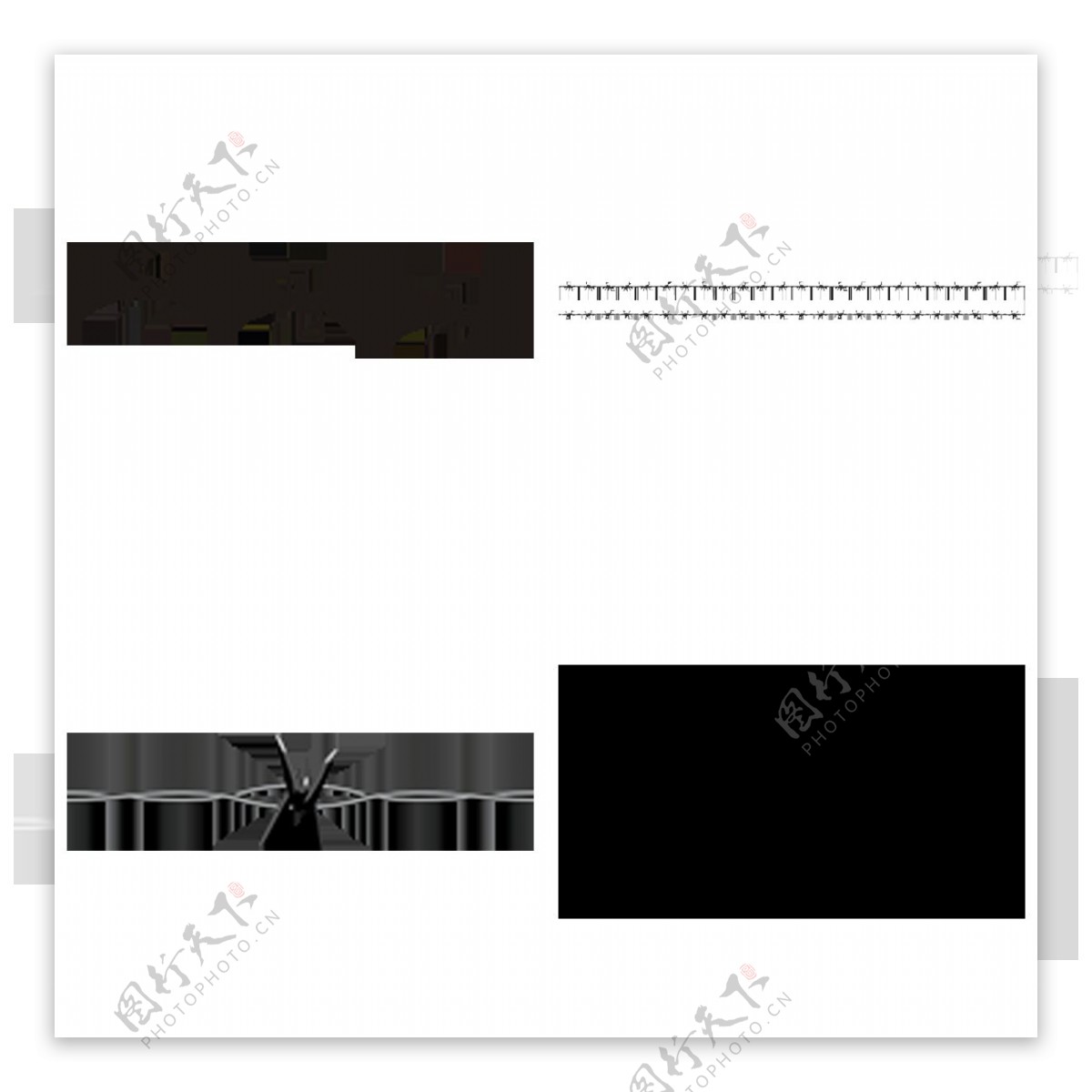 黑色带刺钢丝免抠png透明图层素材