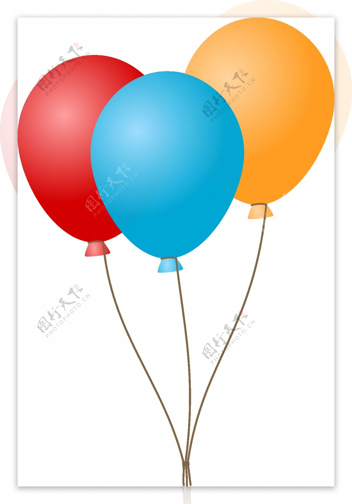 手绘简约彩色气球免抠png透明图层素材