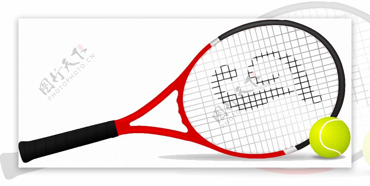 网球拍子和网球免抠png透明素材