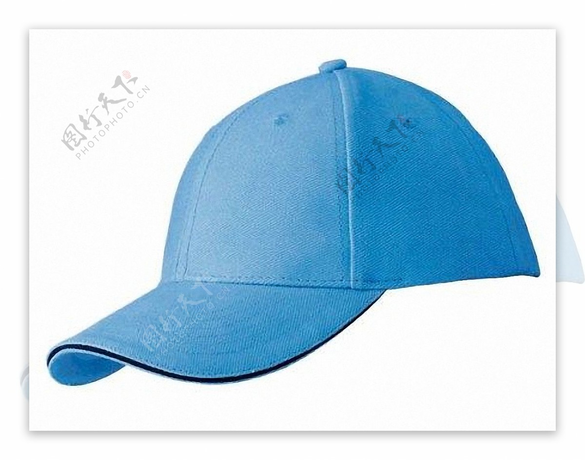 蓝色帆布棒球帽免抠png透明图层素材