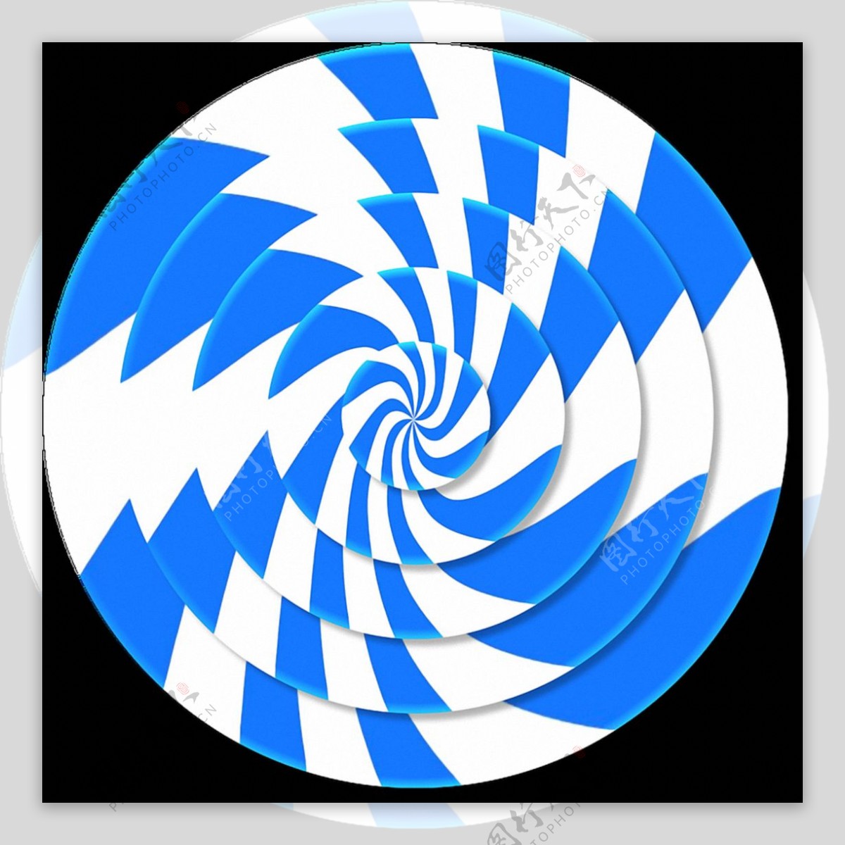 3d蓝色环形旋窝图免抠png透明素材