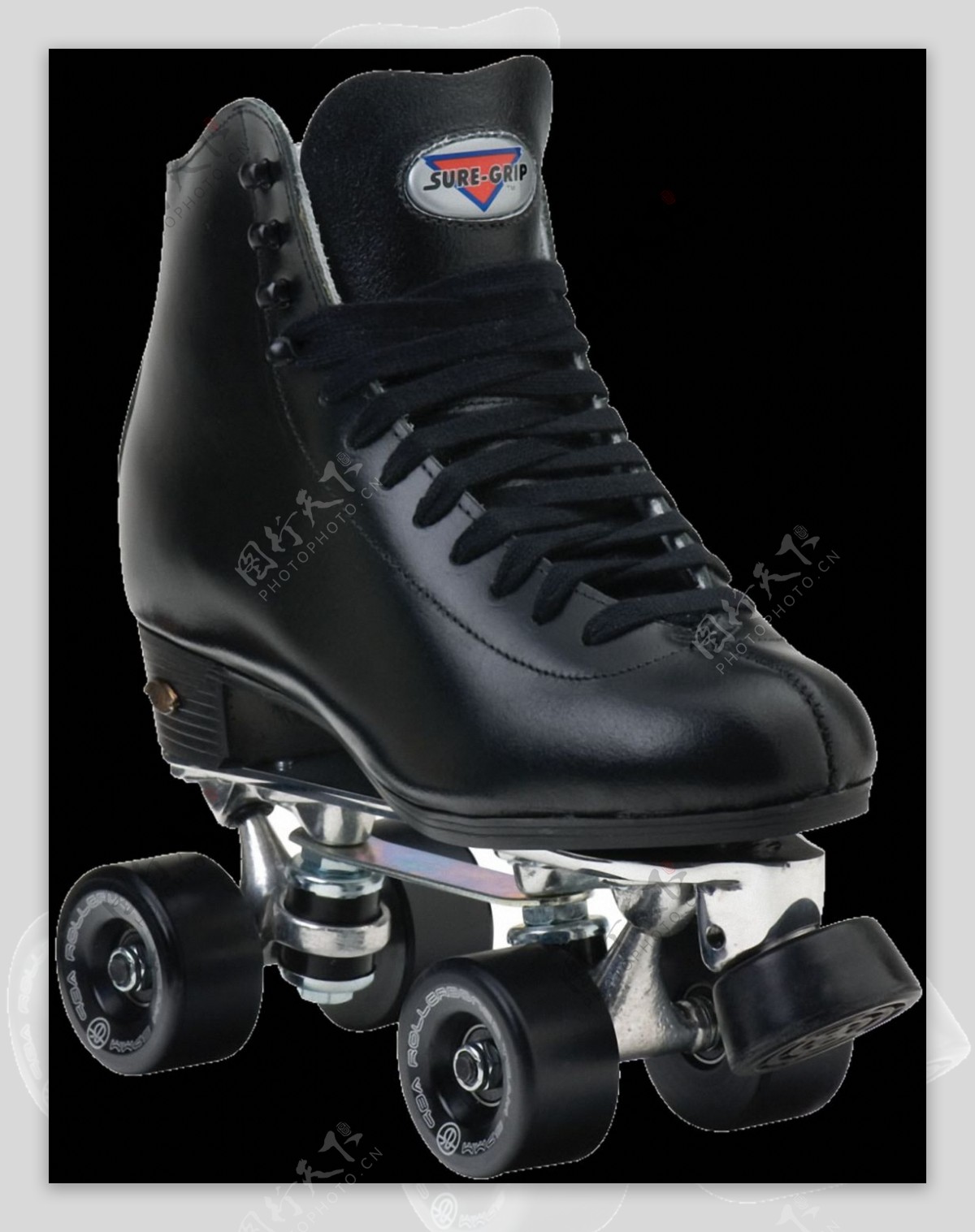 黑色四轮溜冰鞋免抠png透明素材