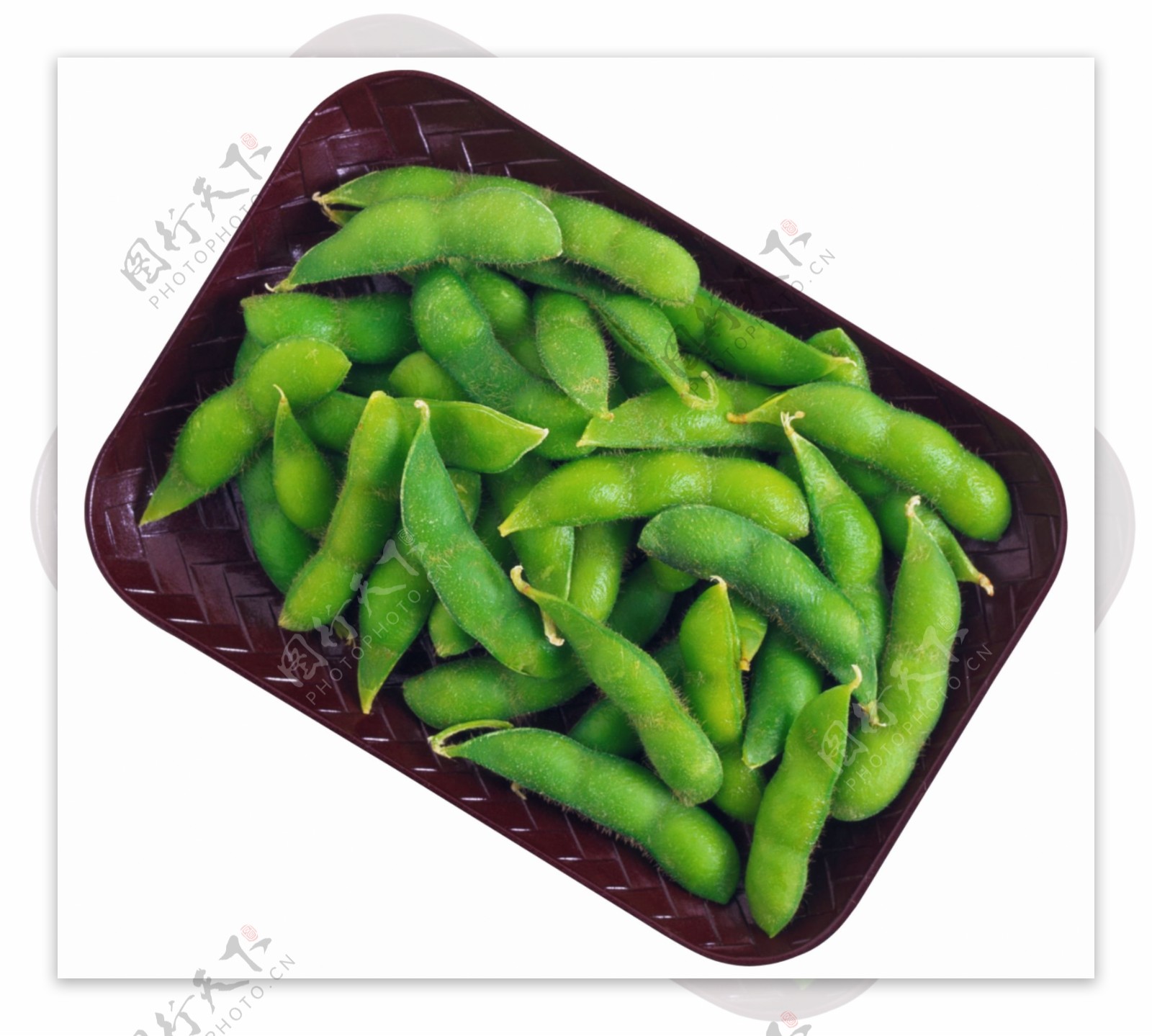 美味植物食物毛豆俯视图零食豌豆