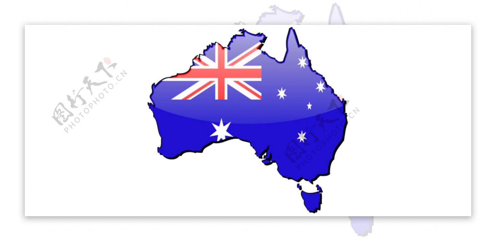 澳大利亚创意地图免抠psd透明素材