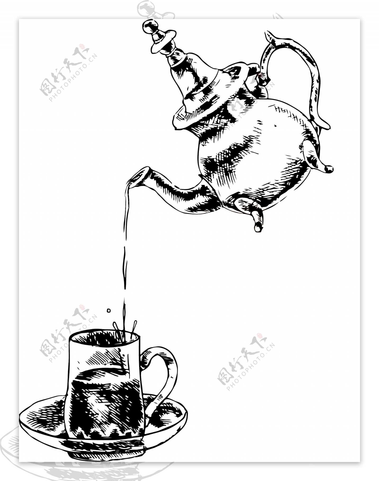 茶壶手绘素材设计图__卡通设计_广告设计_设计图库_昵图网nipic.com
