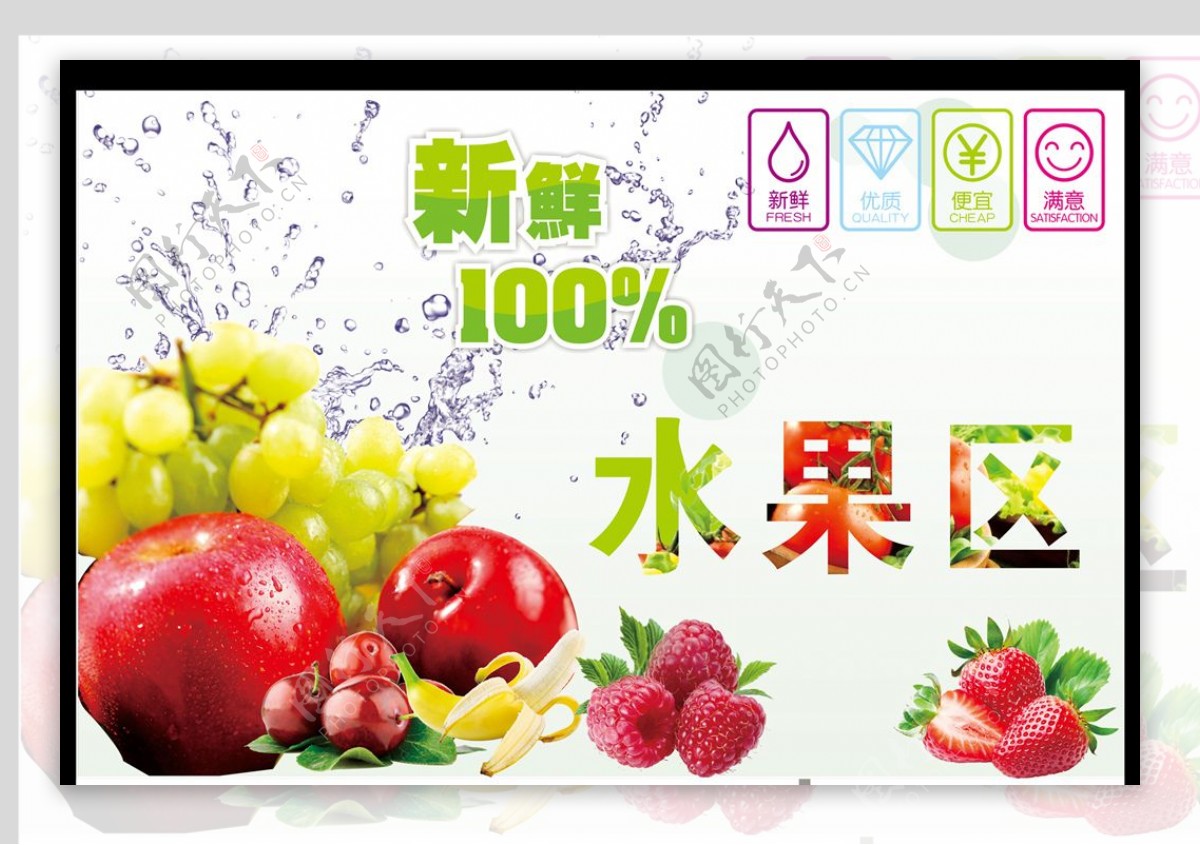 水果海报水果超市果蔬