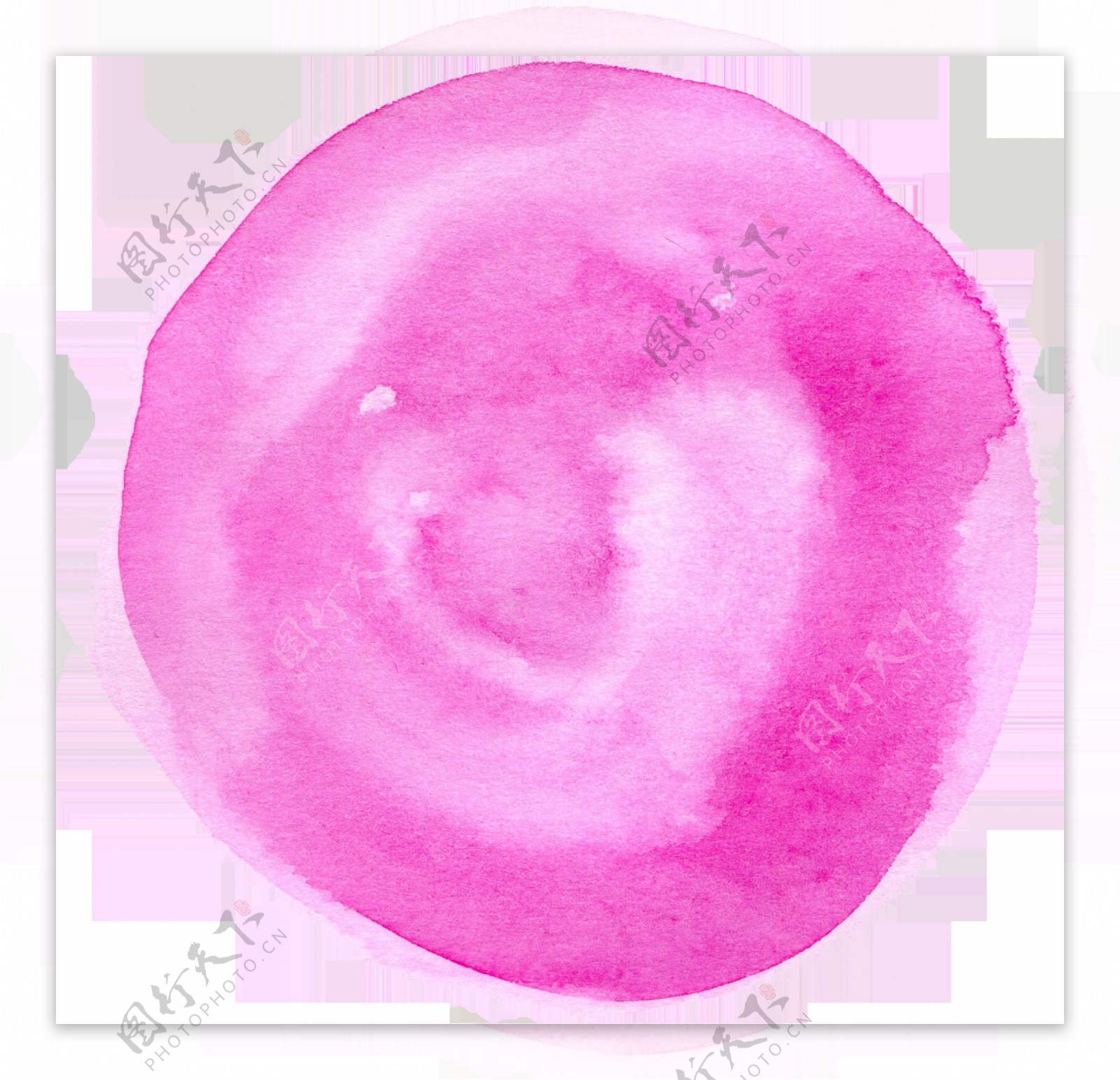 粉色涂鸦圆盘卡通透明素材