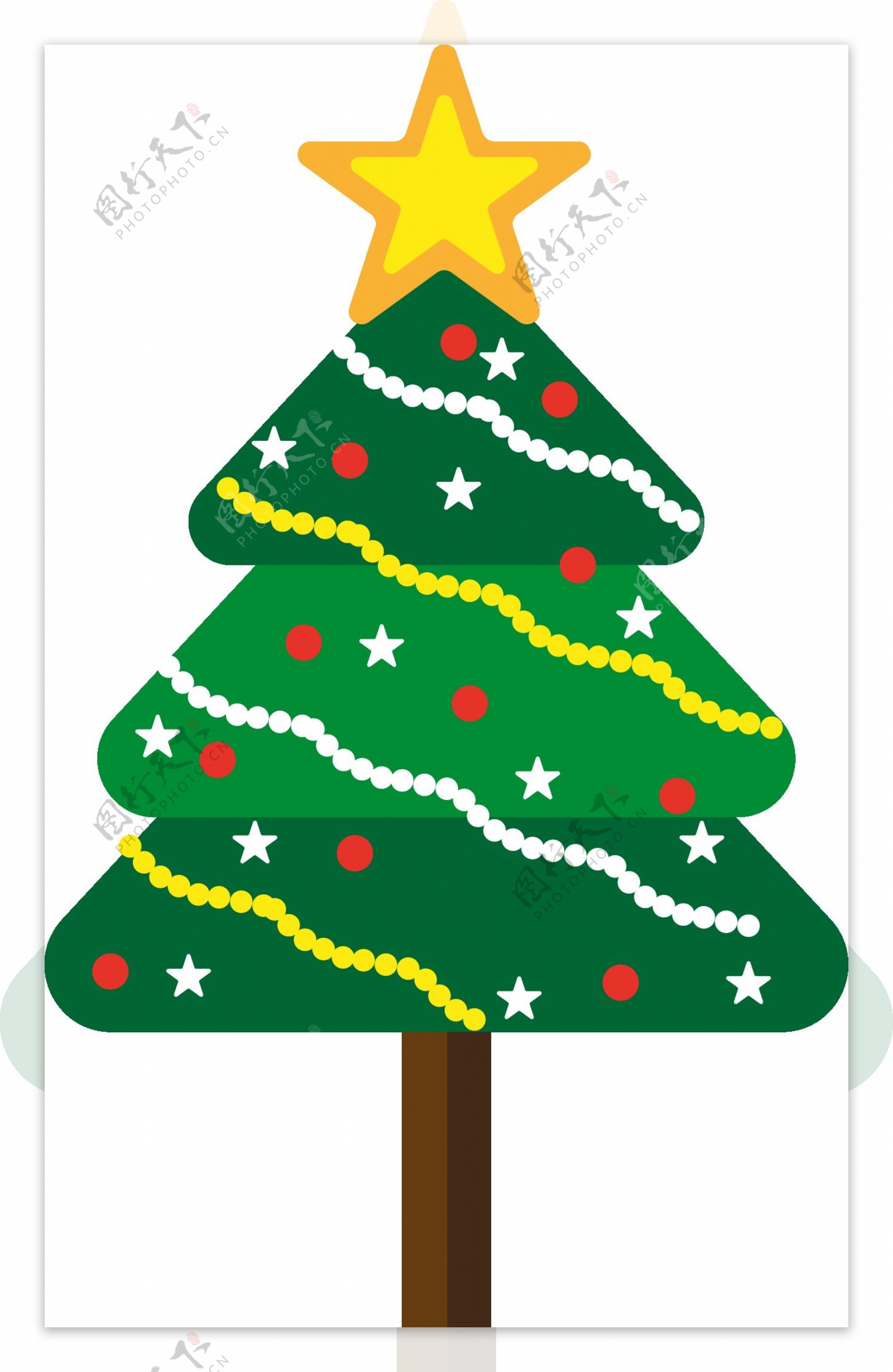 卡通圣诞树装饰PNG元素