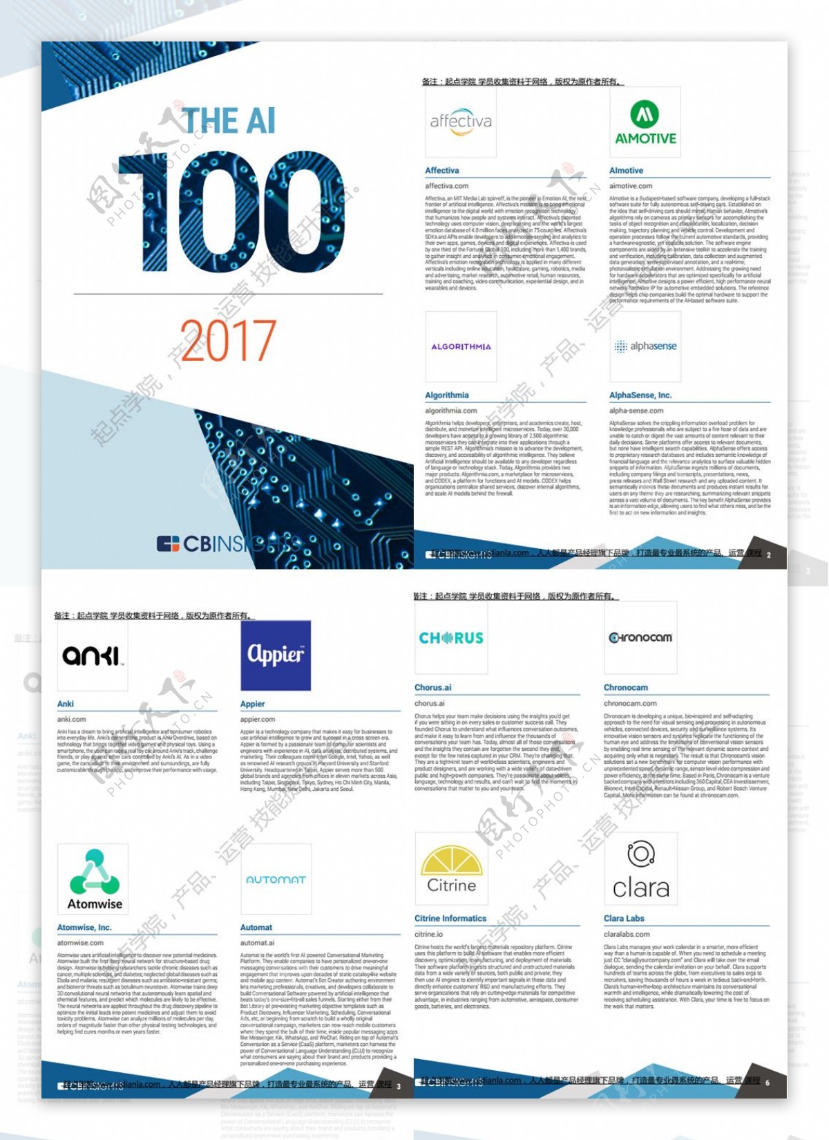 2017全球AI企业100强分析文档