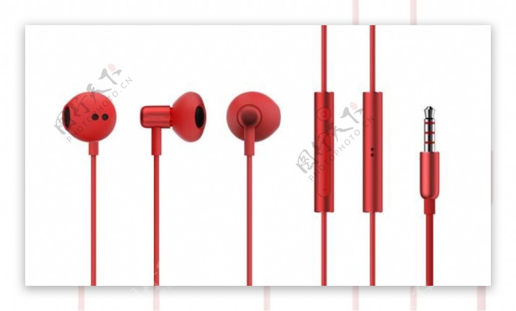红色耳机线产品设计