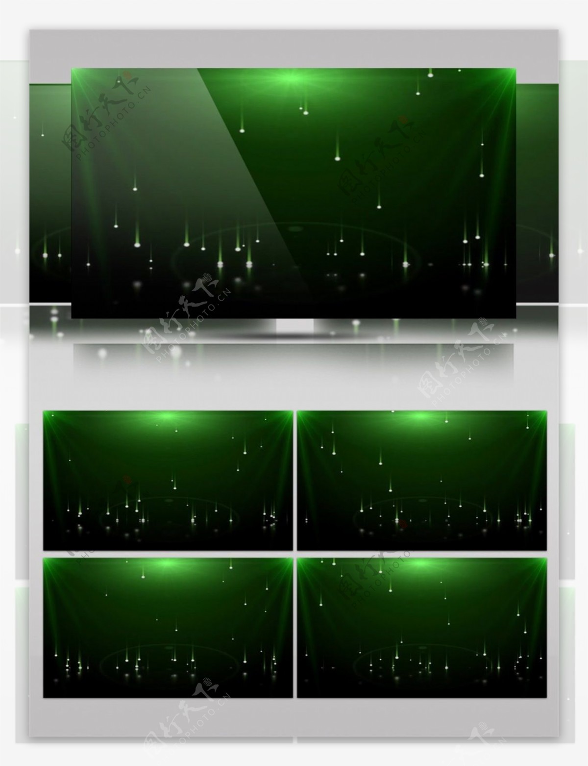 绿色荧光舞台高清视频素材