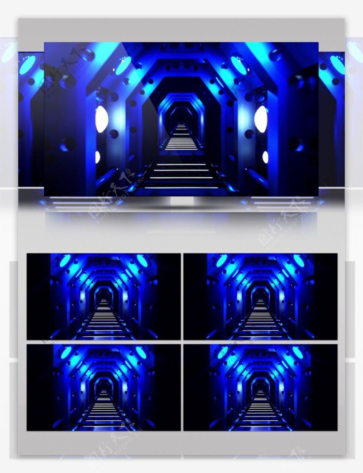 蓝光动感隧道视频素材