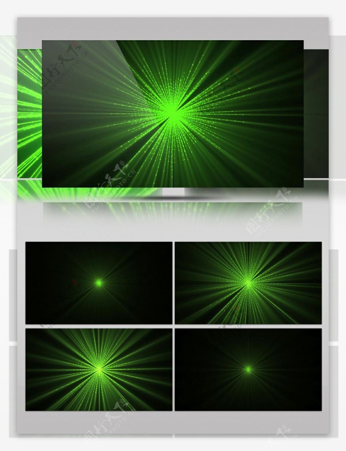 简约动感光线灯光绿色视频素材