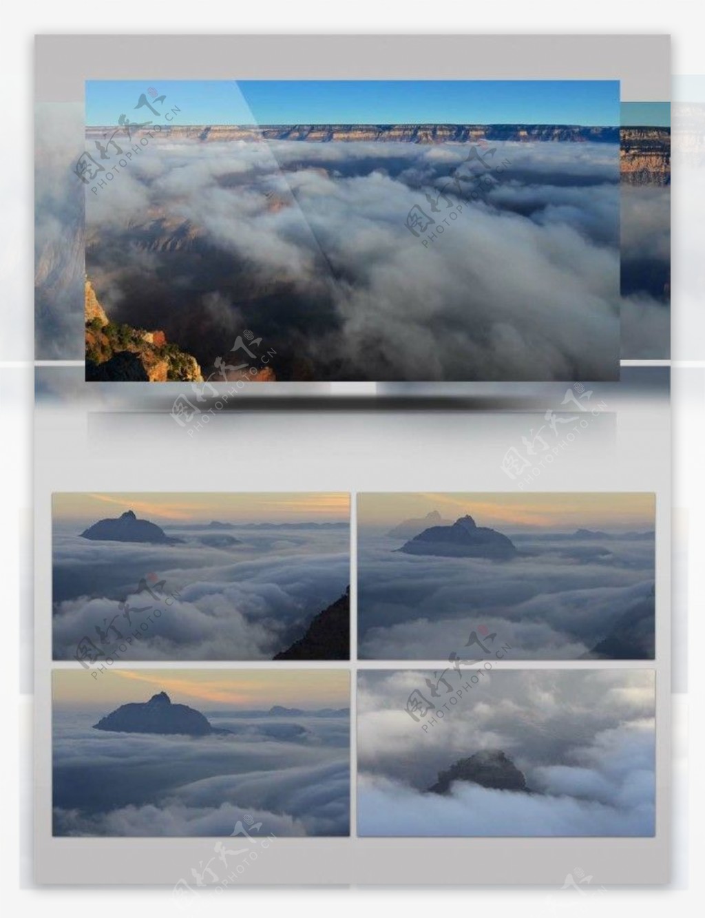 高清实拍云雾美国大峡谷风光视频