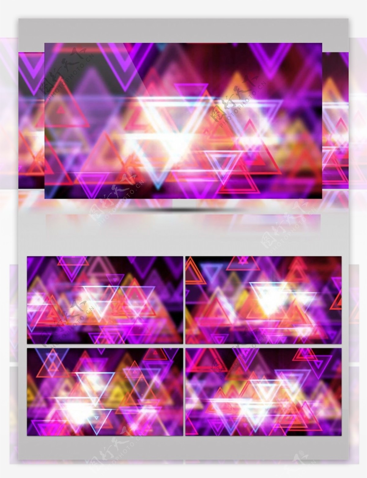 紫色梦幻三角视频素材