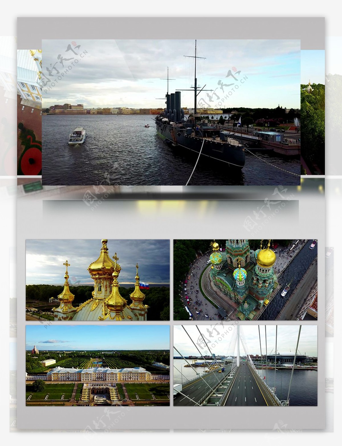 2K俄罗斯圣彼得堡城市景观人文历史建筑航拍