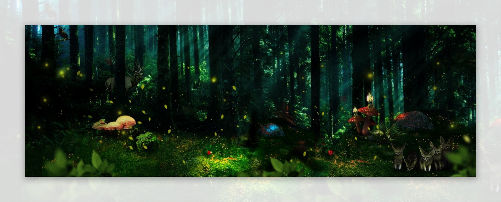 森林系banner背景