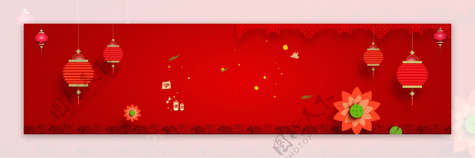新年喜庆banner背景设计