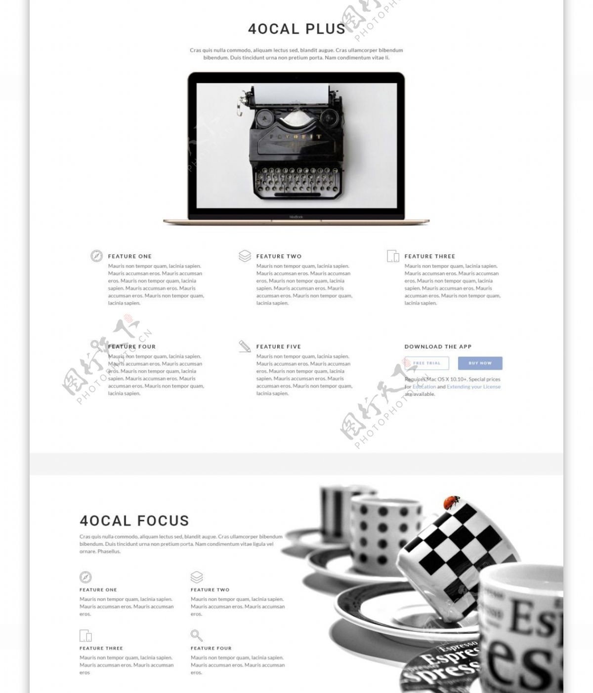 企业特征面貌网页页面设计素材psd