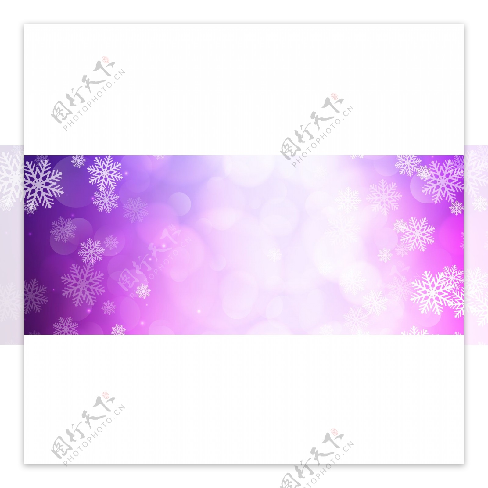 紫色雪花梦幻矢量背景