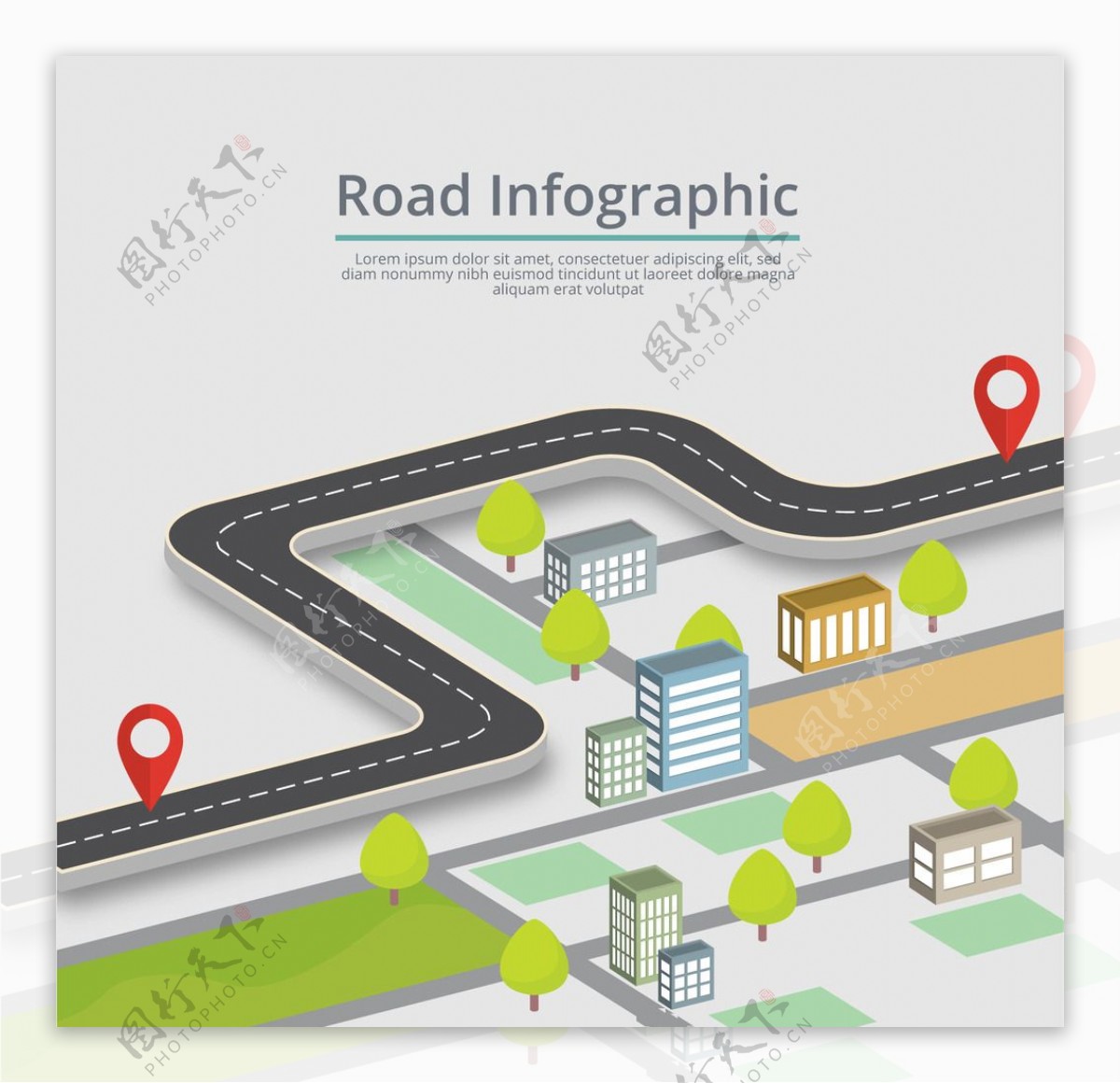 城市道路信息图表