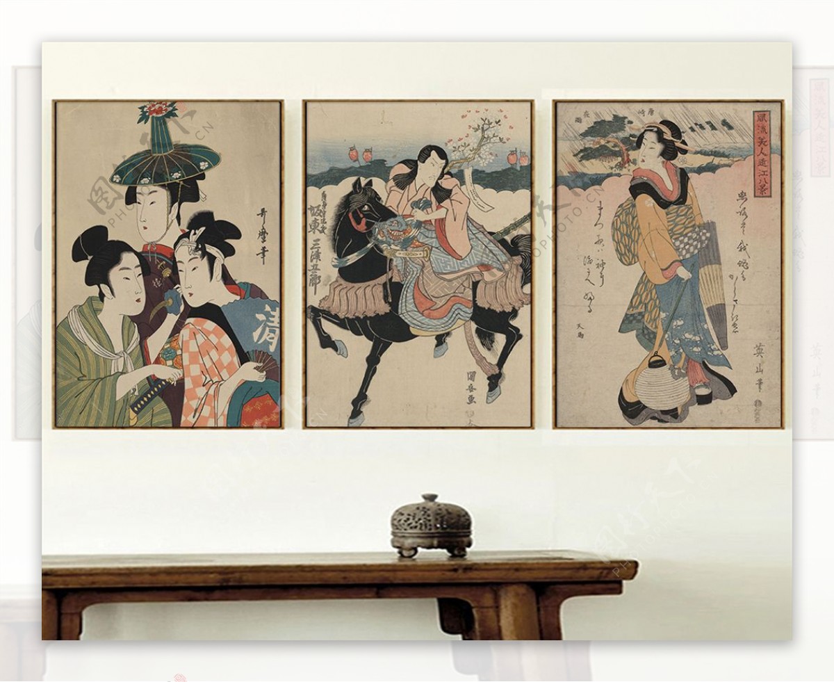 日式挂画名画家浮世绘装饰画