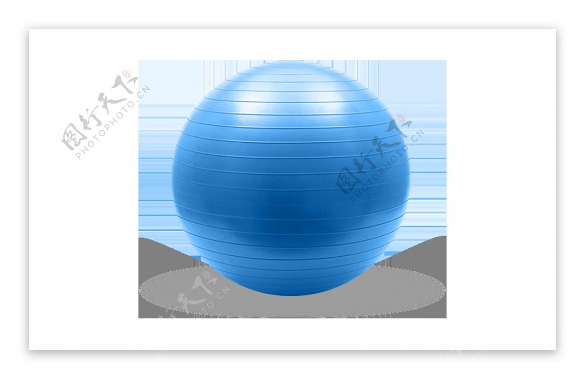 蓝色条纹瑜伽球png元素