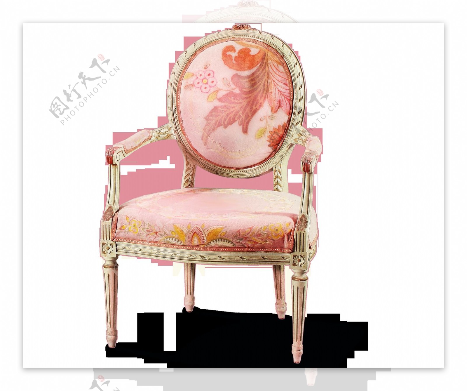 粉色欧式椅子png元素