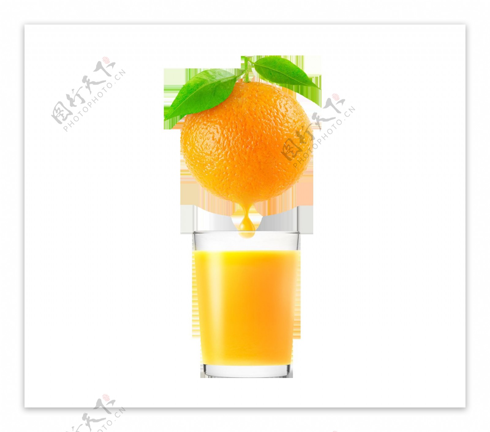 橙子果汁png元素
