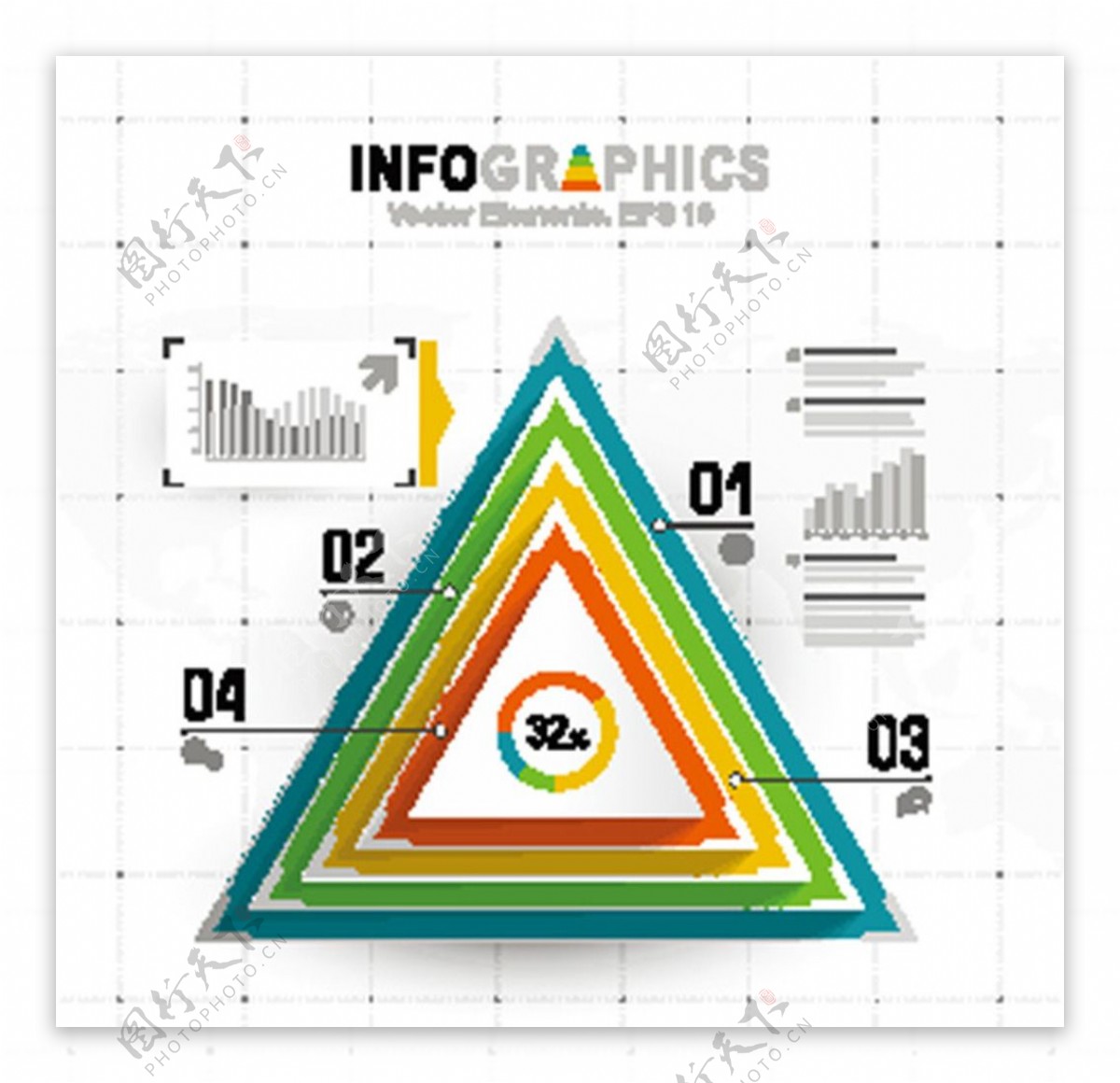 大数据商务办公统计图表