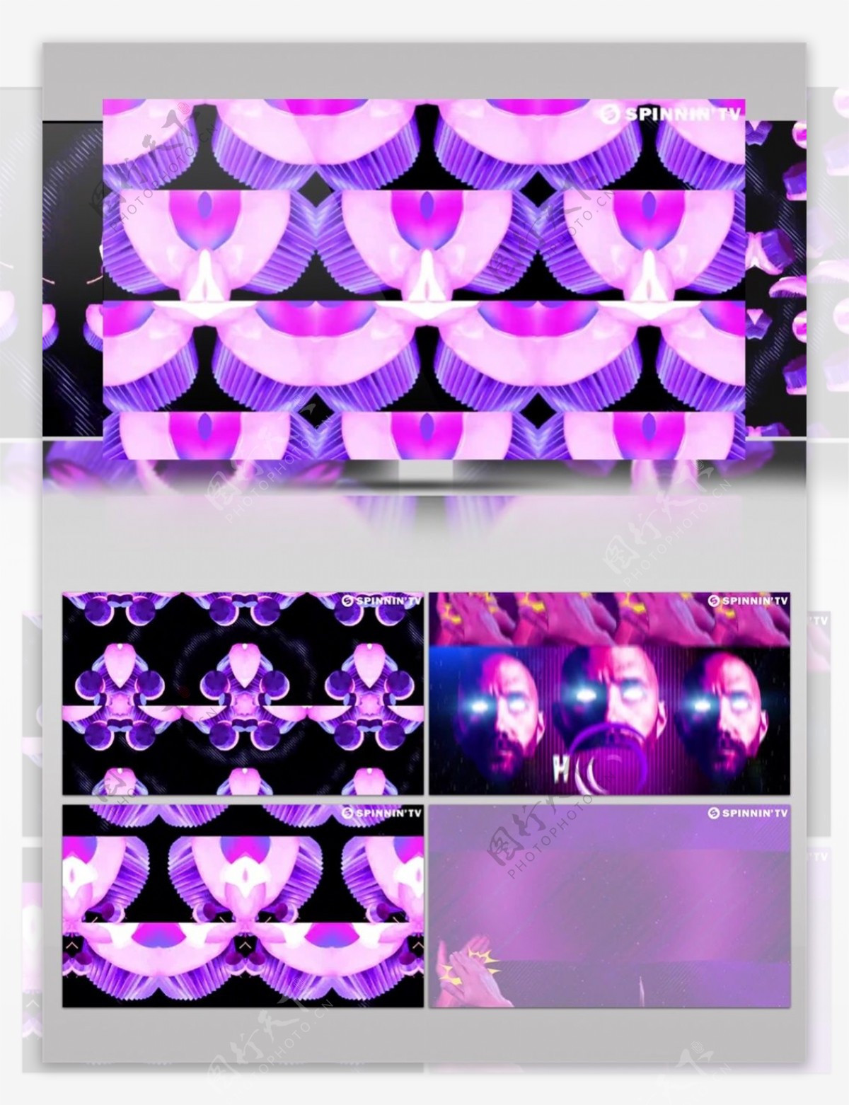 紫色动感光斑视频素材