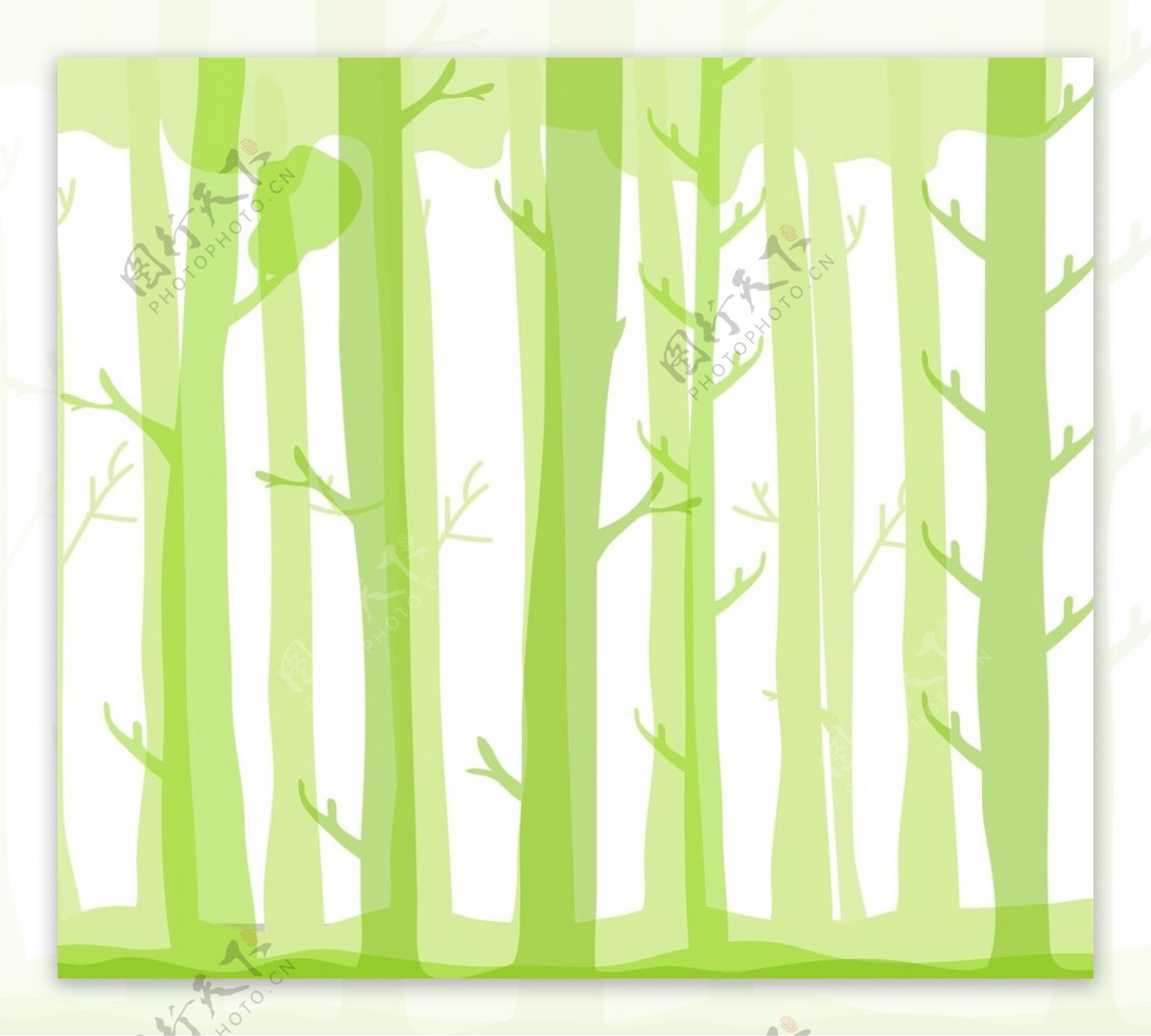 绿色森林背景墙