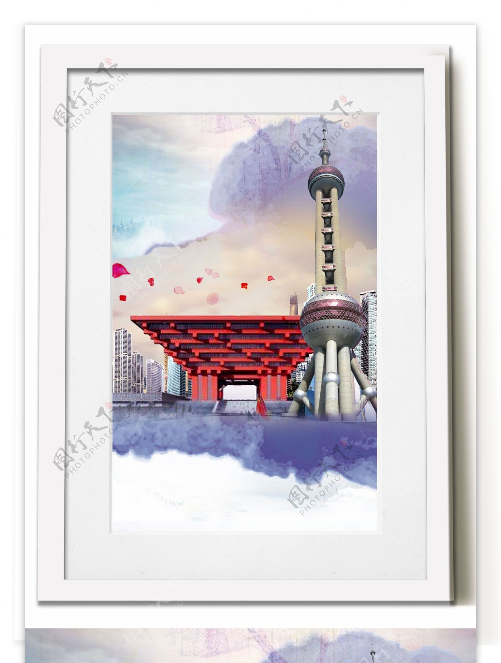 唯美上海旅游城市装饰画