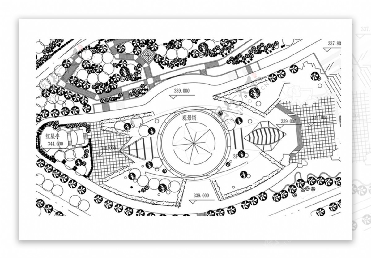 娱乐广场CAD规划图纸