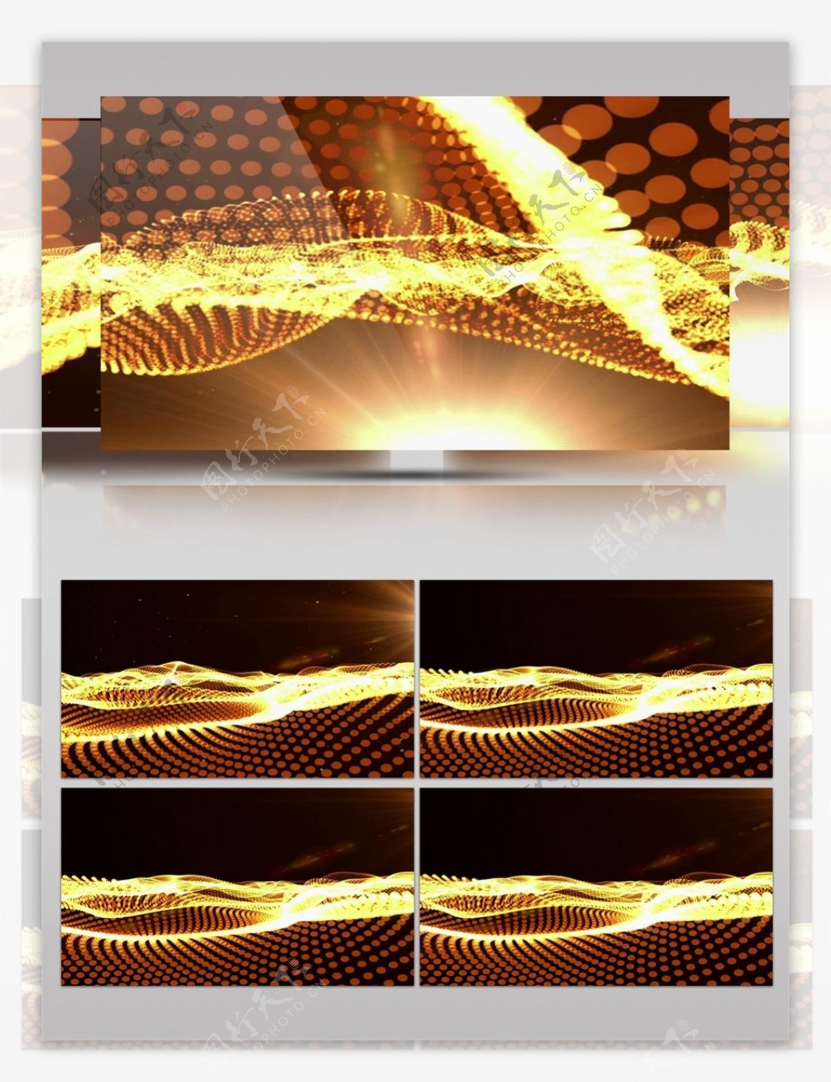金色螺旋光束动态视频素材