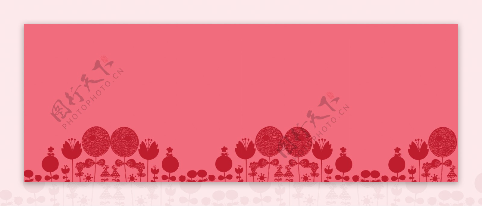 全原创花卉新年红色背景
