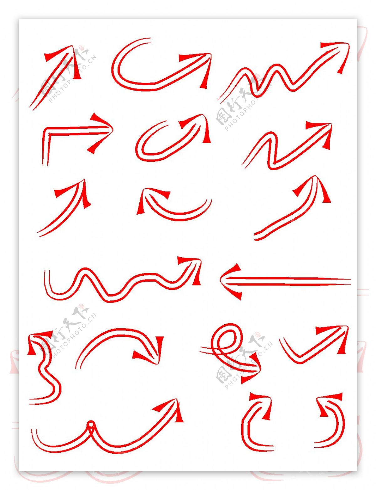 简约手绘箭头符号元素矢量装饰图案设计