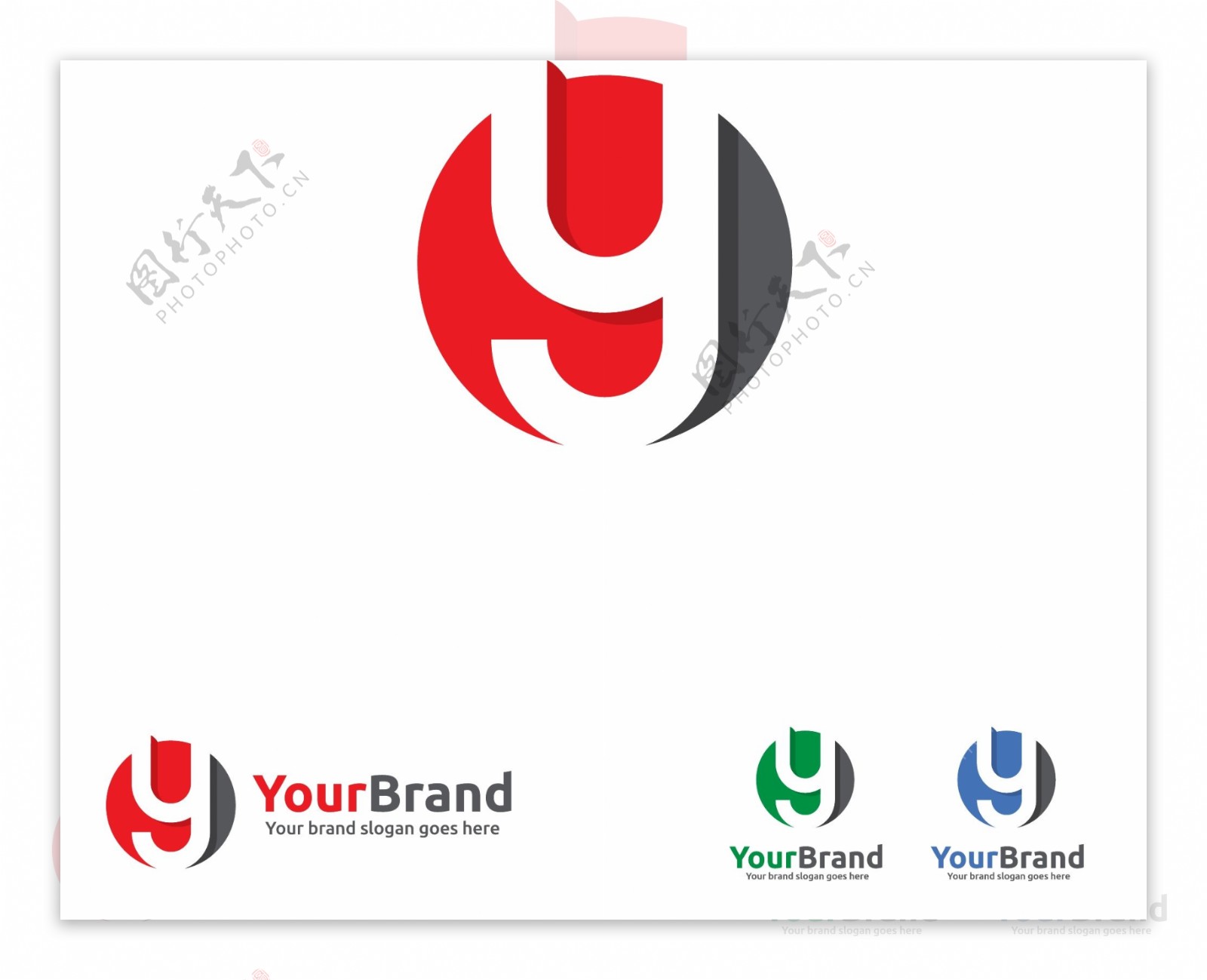红色Y字母互联网科技通用标识logo