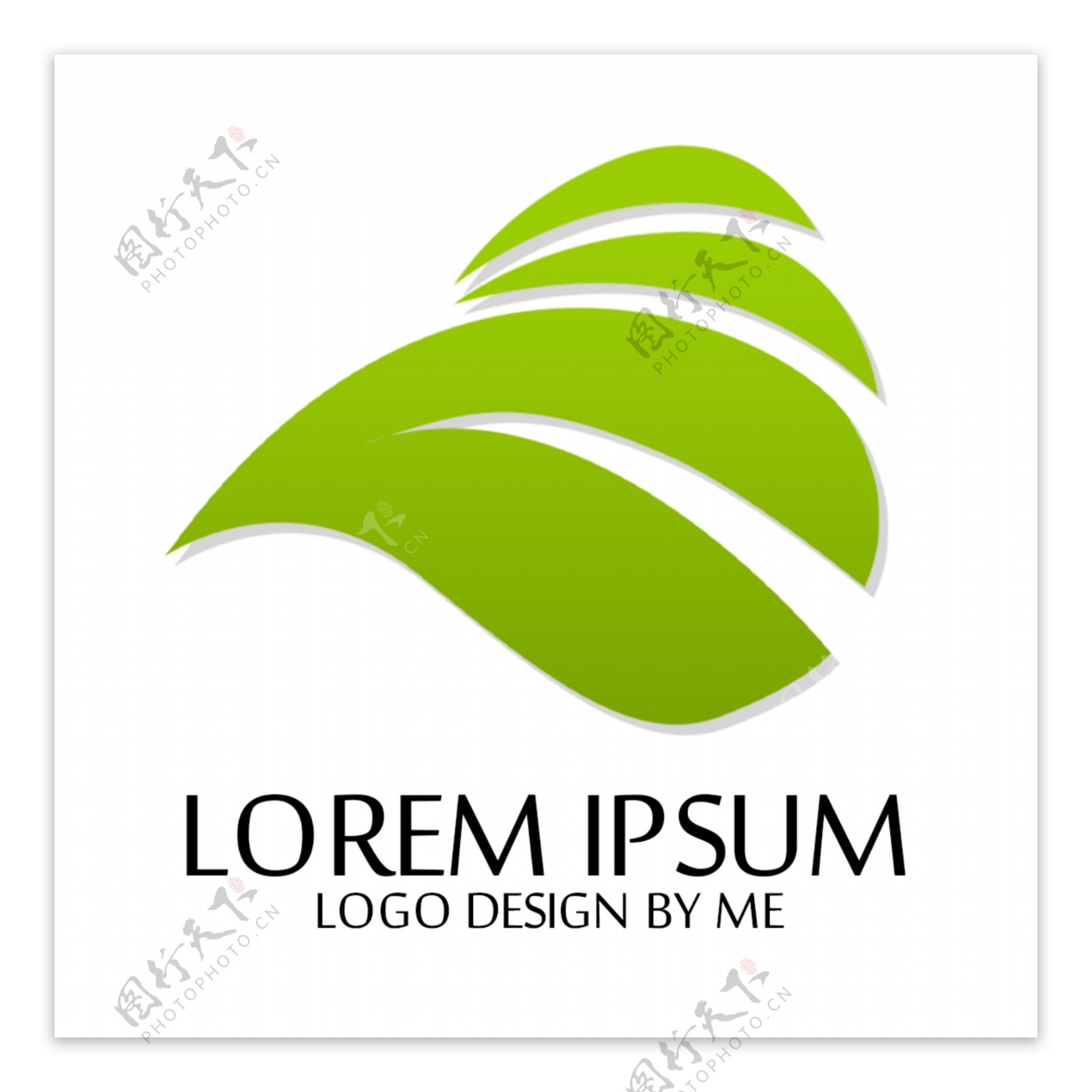 环保叶子logo设计