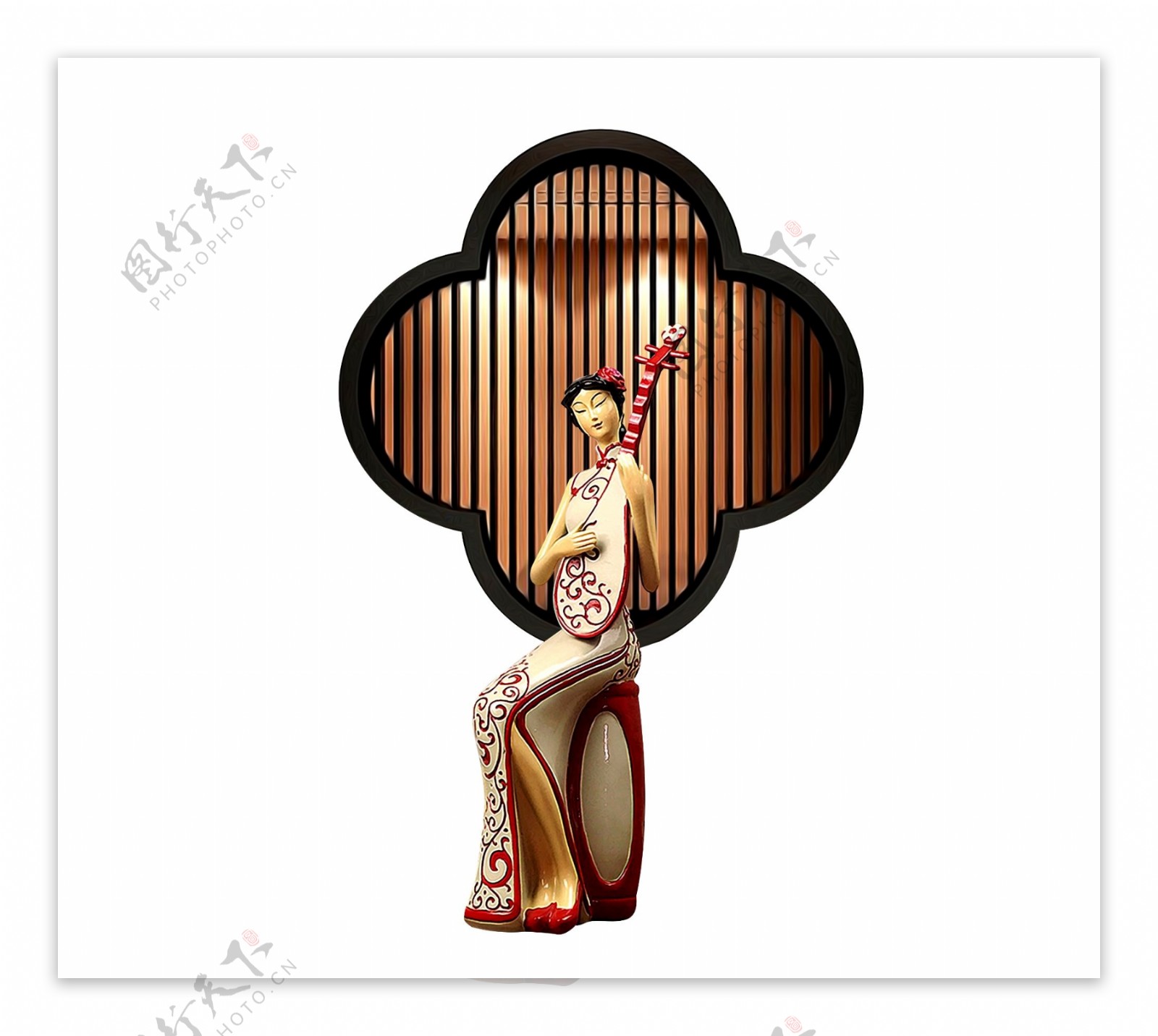 中国风古典弹琴装饰素材