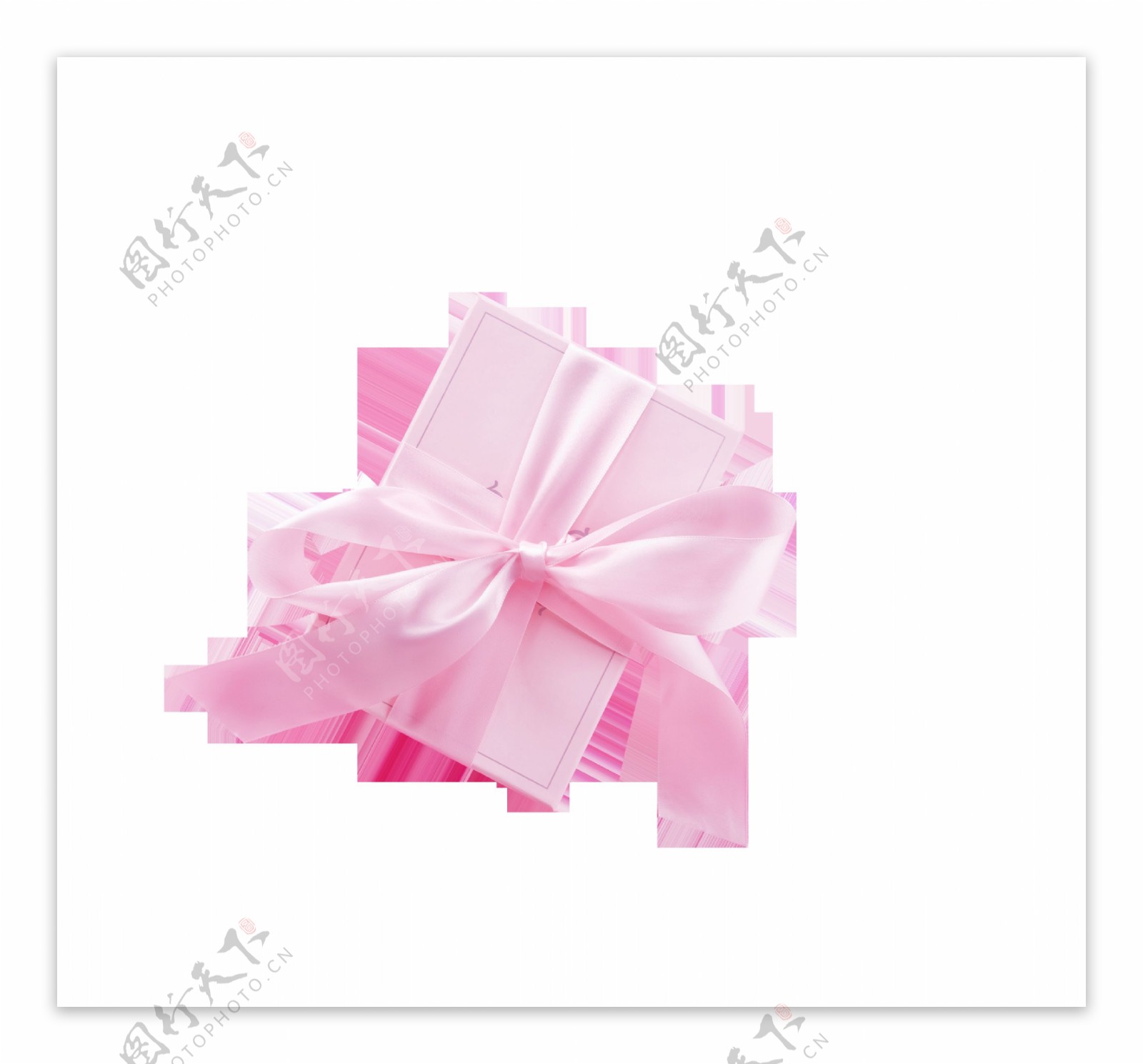 粉色唯美质感礼盒装饰素材