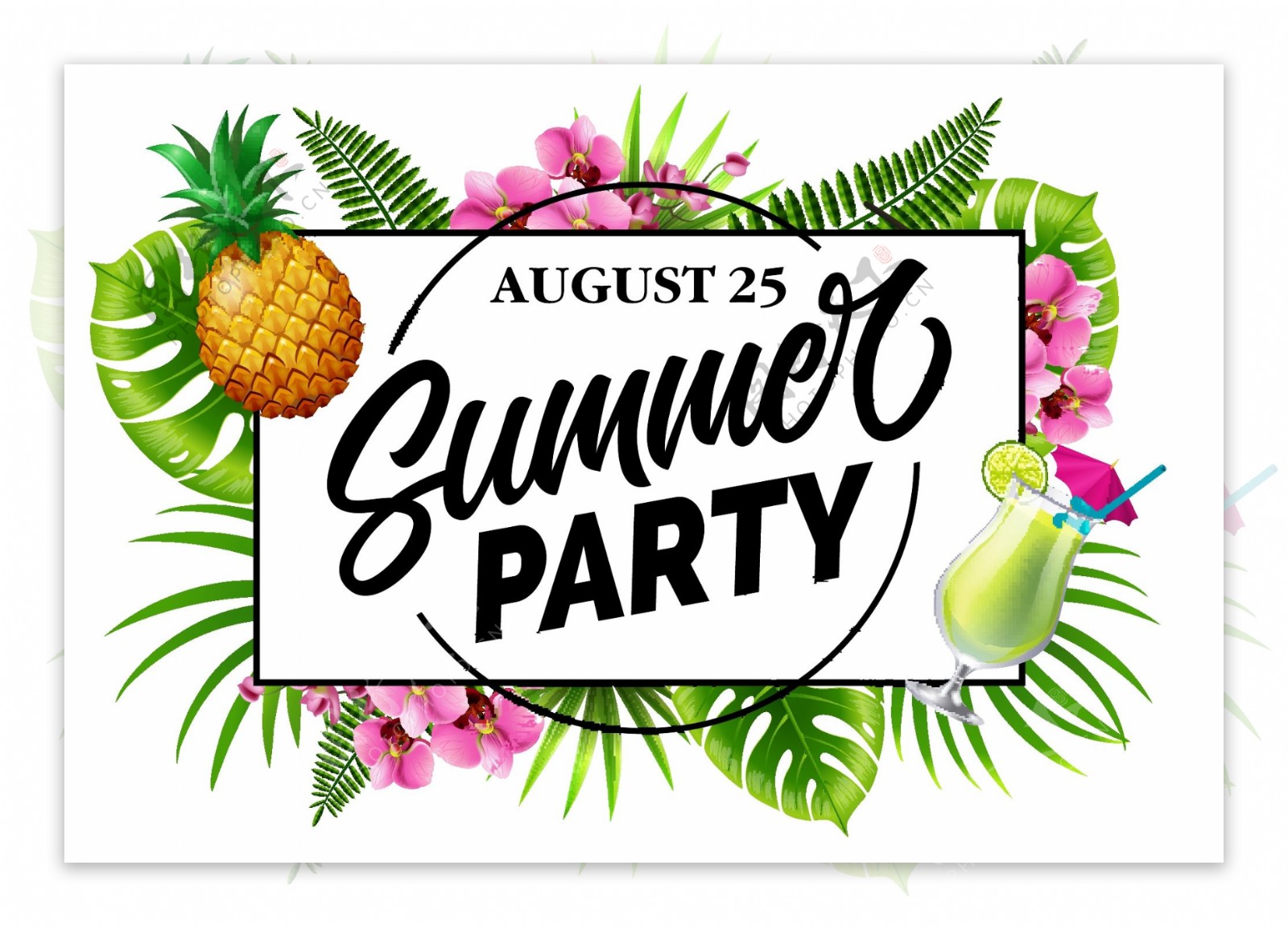 夏日聚会logo模板