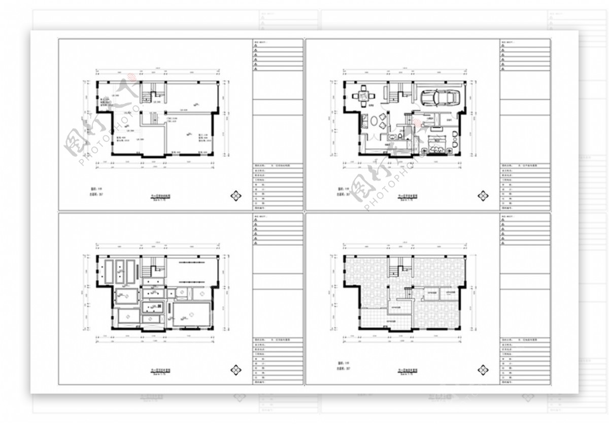 别墅娱乐厅方案CAD施工图纸