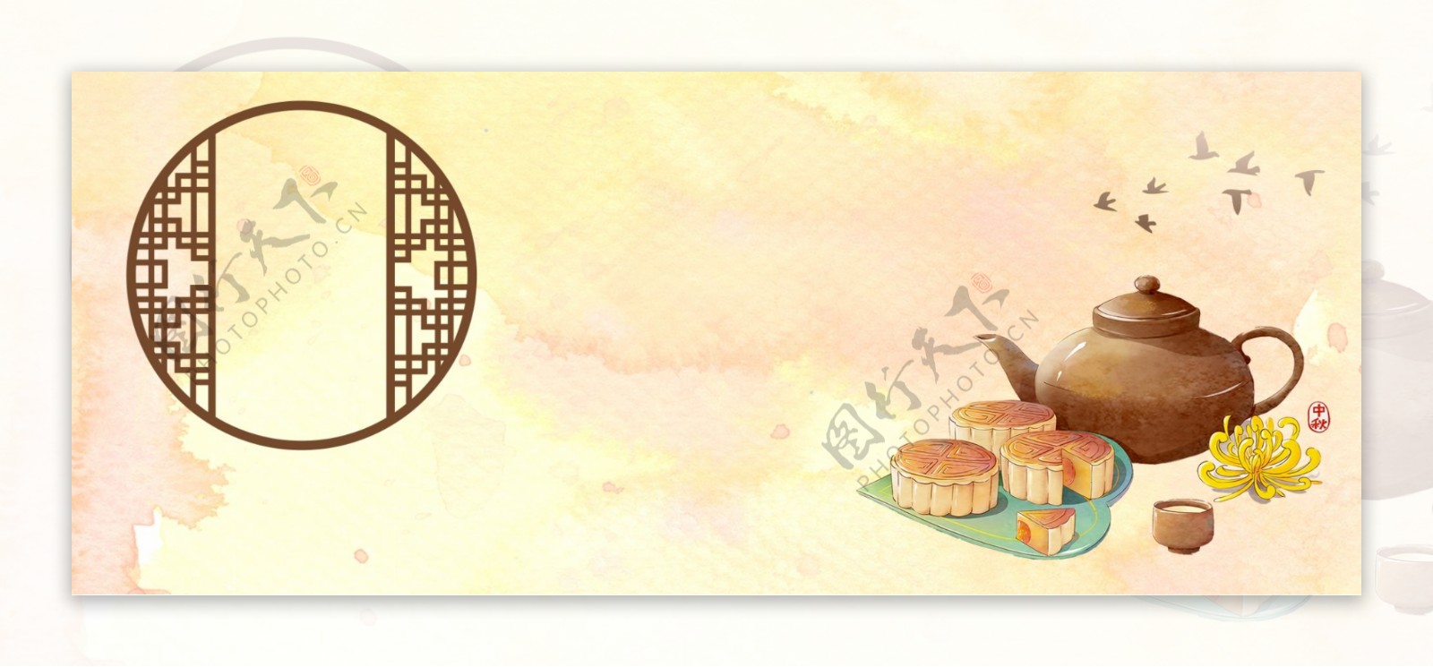 灯笼八月十五中秋节背景图